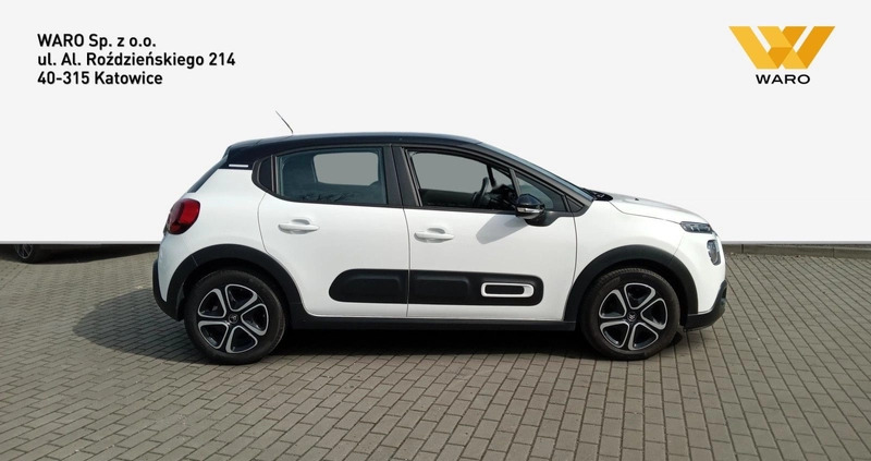 Citroen C3 cena 56900 przebieg: 28500, rok produkcji 2020 z Suchań małe 277